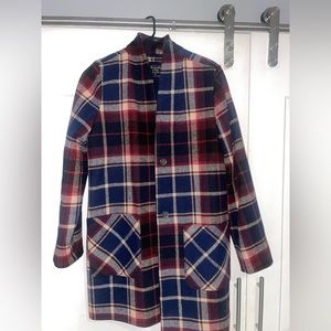 Abercrombie and Fitch medium checkered peacoat